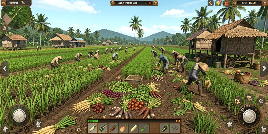 Tampilan karakter yang menarik dan berwarna.