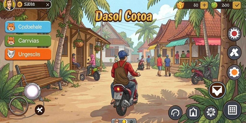 Tangkapan layar menunjukkan karakter utama dalam aksi.