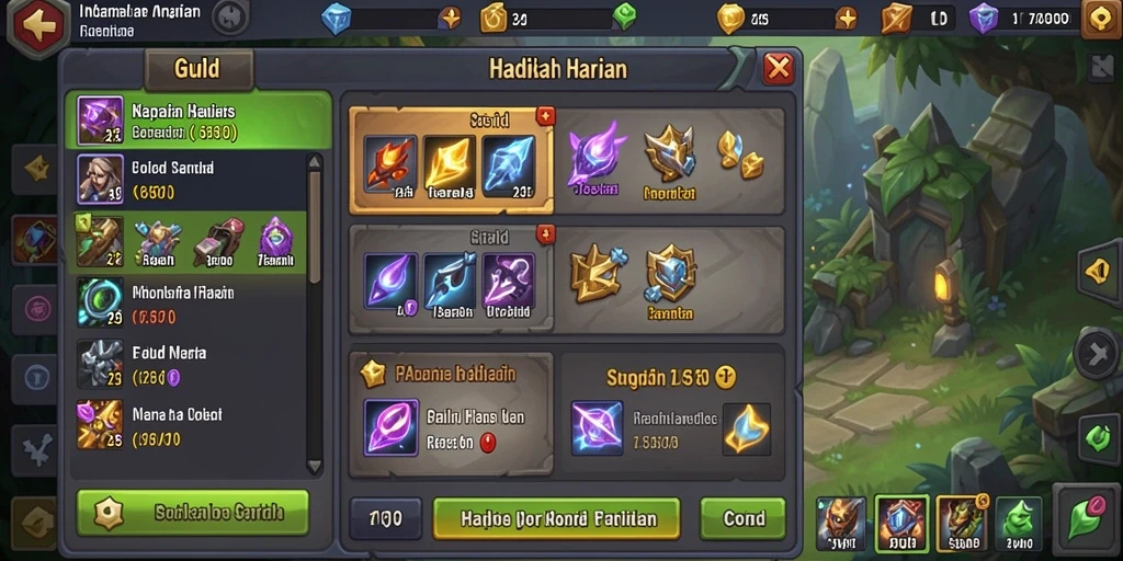 Screenshot menampilkan antarmuka permainan yang menarik.